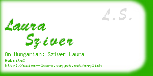 laura sziver business card